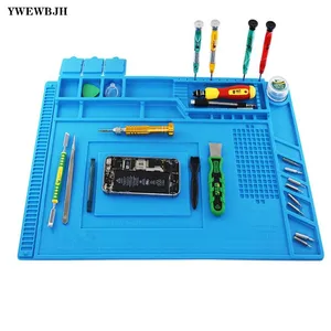 mobile phone repair silicone work mat high temperature resistance workbench anti static with magnetic parts suction free global shipping