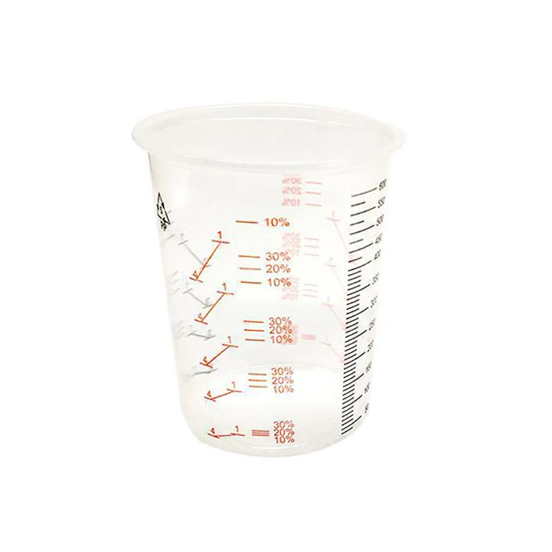 1 шт. 600 мл мелких горшки Краски смешивания Калиброванные стакан для точного и