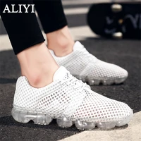 new men breathable sneakers 2021 spring summer mesh fabric lace up outdoor male casual shoes 39 44 large sized sport flats