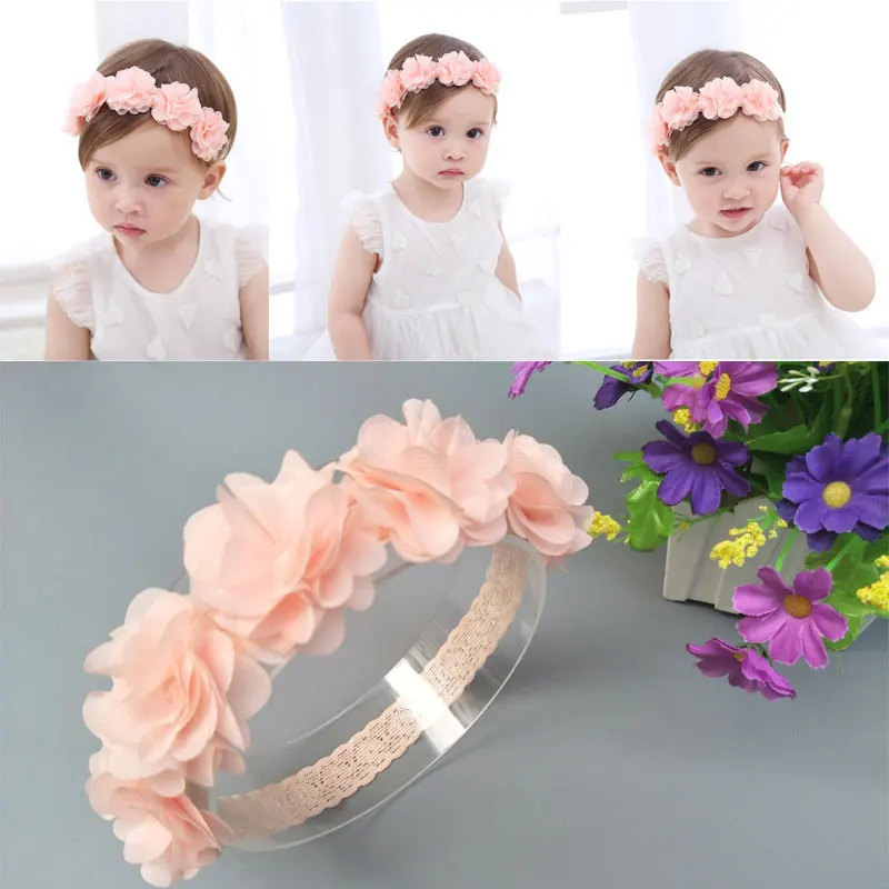 

Brand New Lace Flower Kids Baby Girl Toddler Headband Hair Band Headwear Accessories Lace Flower Headband Baby Photo Props