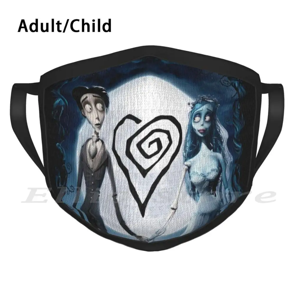 

Свадьба трупа в готической фантазии. Многоразовая маска на лицо с забавным принтом, 12 шт.