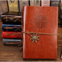 japan and south korea creative stationery custom notebook retro pirate ship notebook travel diary loose leaf notepad a6 binder
