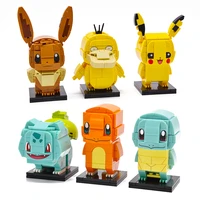 new 1pcs locking pikachu elves figures movie anime cartoon cute elf pikachu new building blocks kids girls toys for boy children