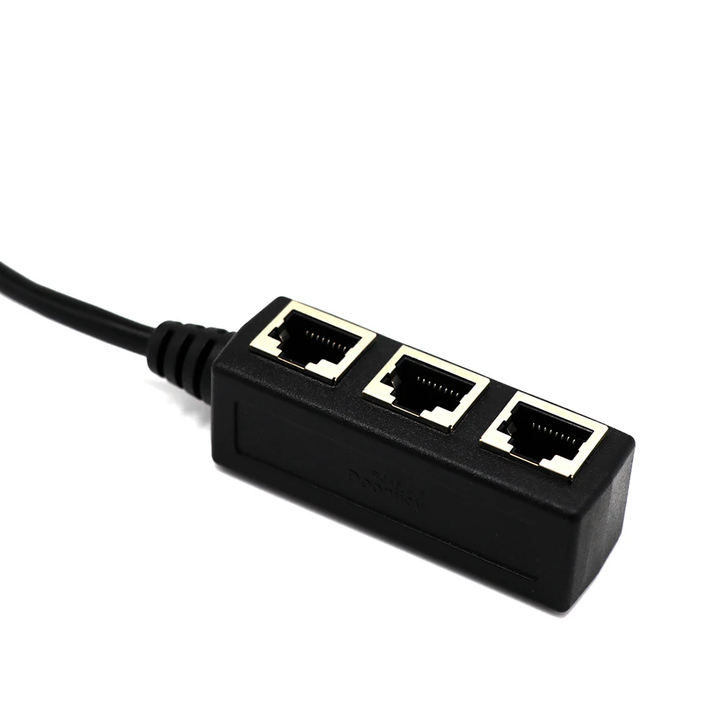 RJ45 разъем Ethernet кабель сплиттер 1 папа до 3 женский порт LAN Сетевой адаптер сетевой