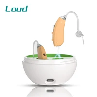 rechargeable 12 channel digital hearing aid portable sound amplifier professional bte deaf hearing aid pair