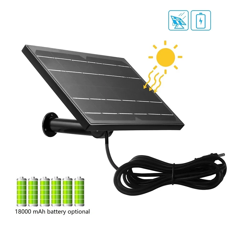Outdoor 8W Waterproof Solar Panel Built-in Battery 12V Solar Power Bank 5V USB Solar Charger For Security IP Camera Wifi Router