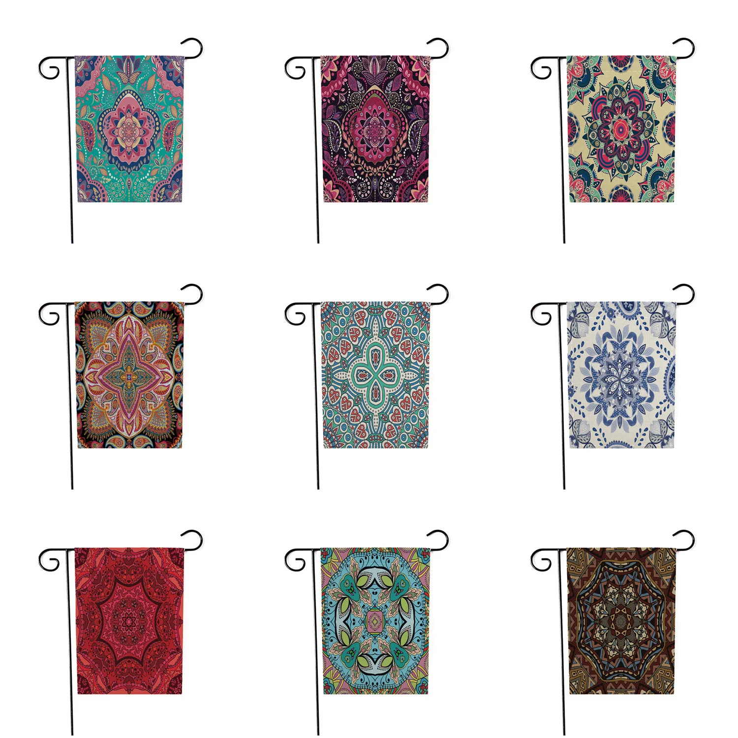 

Mandala Garden Flag Porch Door Banner Hanging Ornament Outdoor Christmas Decorations for Home Xmas No flagpole