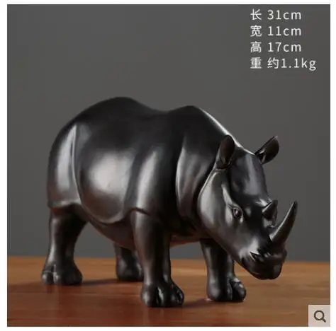 Скандинавский домашний Рино-Бегемот украшение из смолы в виде животных модель