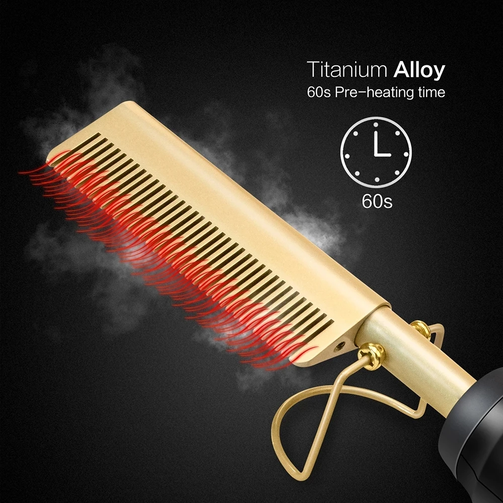 

Heat heating comb Hair straightener Hair straightener brush Corrugated hair curler Hair curler comb