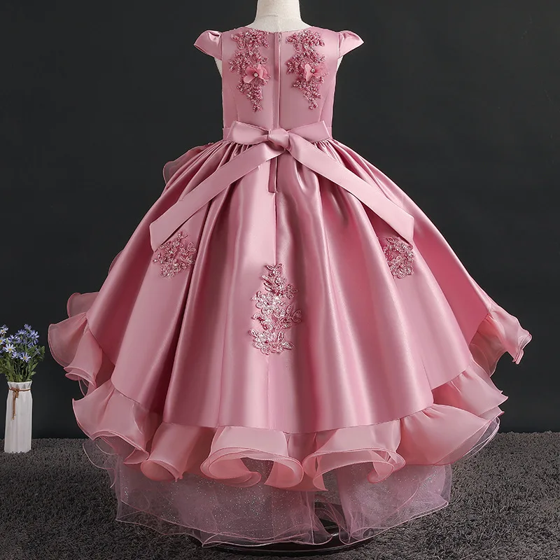 Детские платья с цветами для девочек вечерние из тюля на свадьбу день рождения