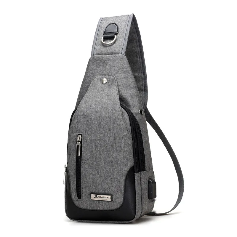 

Brand Mens Shoulder Bag Oxford Fashion Men Chest Bag Man Crossbody Bag for Male 2021 New Casual Handbag Travel Usb Charging Bags
