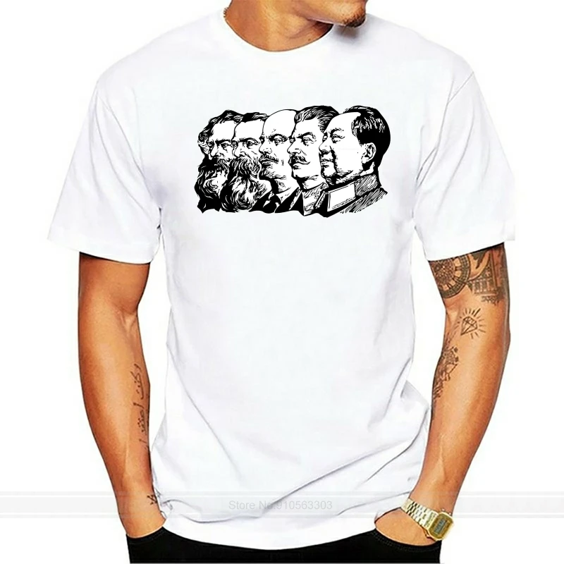 

Icons Marx Engels Lenin Stalin Mao Unisex T shirt All Sizes cotton tshirt men summer fashion t-shirt euro size