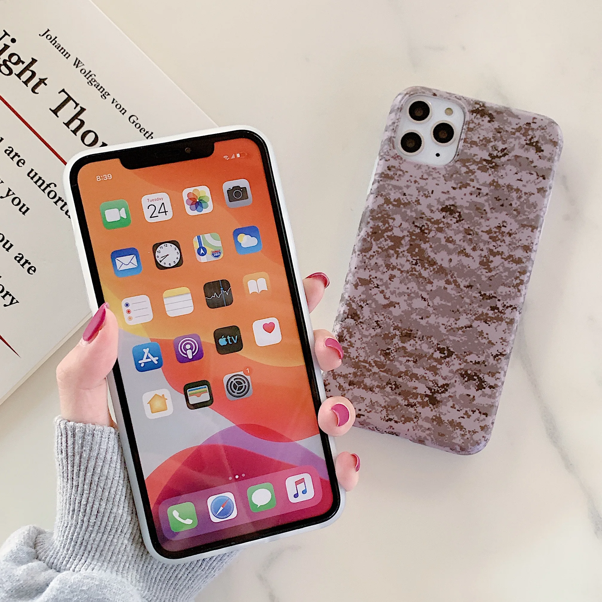 Камуфляжный зеленый чехол для телефона в стиле милитари iPhone 11 Pro 7 8 6s мягкая