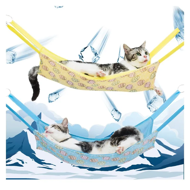 

Soft And Comfortable Cat Hammock Summer Cold Feeling Ice Silk Breathable Ice Pad Cat Bed Sleeping Bag Cat Pad Pet Supplies*