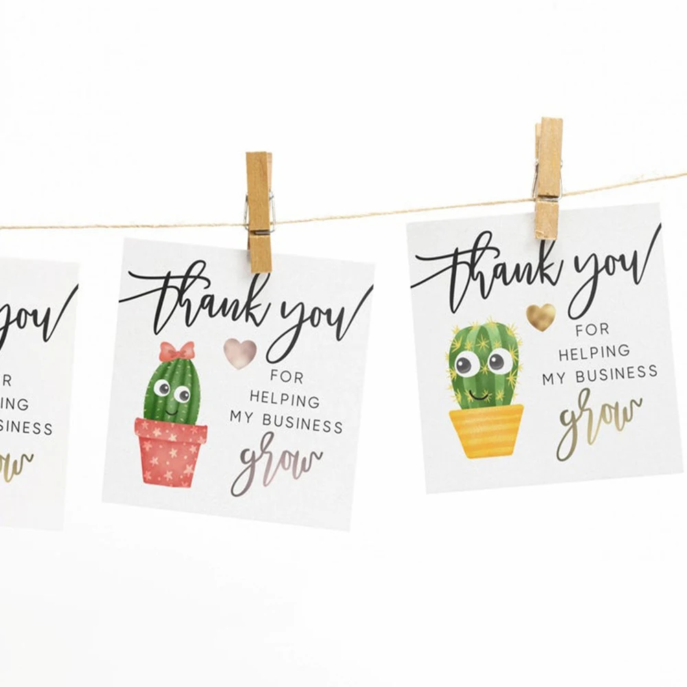 Персонализированные кактусы Спасибо за помощь бизнесу расти добавить свой