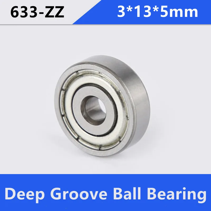 50pcs/lot 633ZZ 633Z 633 3*13*5 mm miniature shielded deep groove ball bearing 3x13x5 | Обустройство дома
