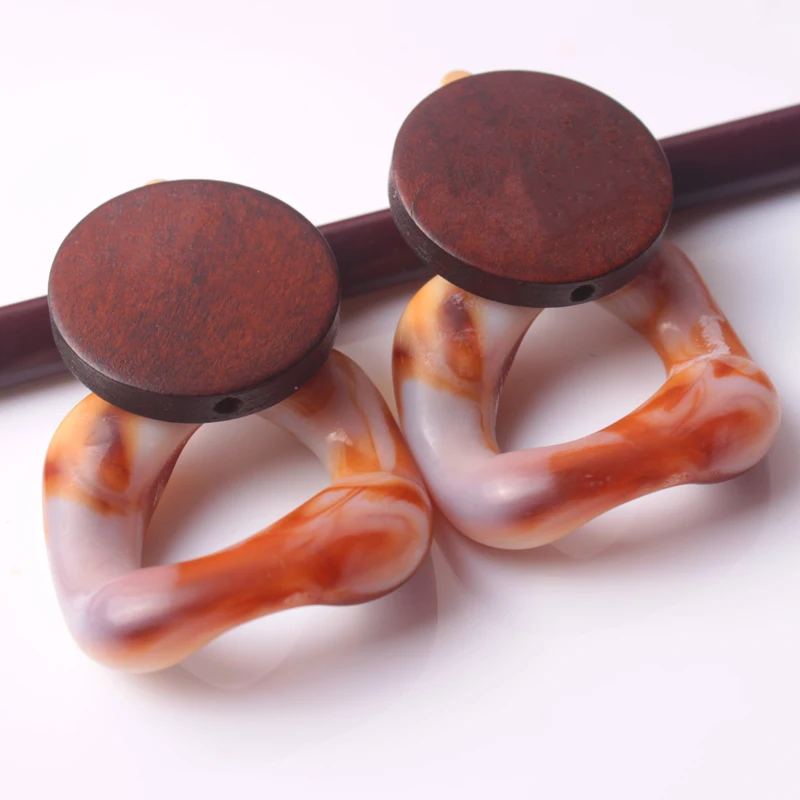 Новые корейские большие акриловые Клипсы Серьги для женщин ювелирные изделия