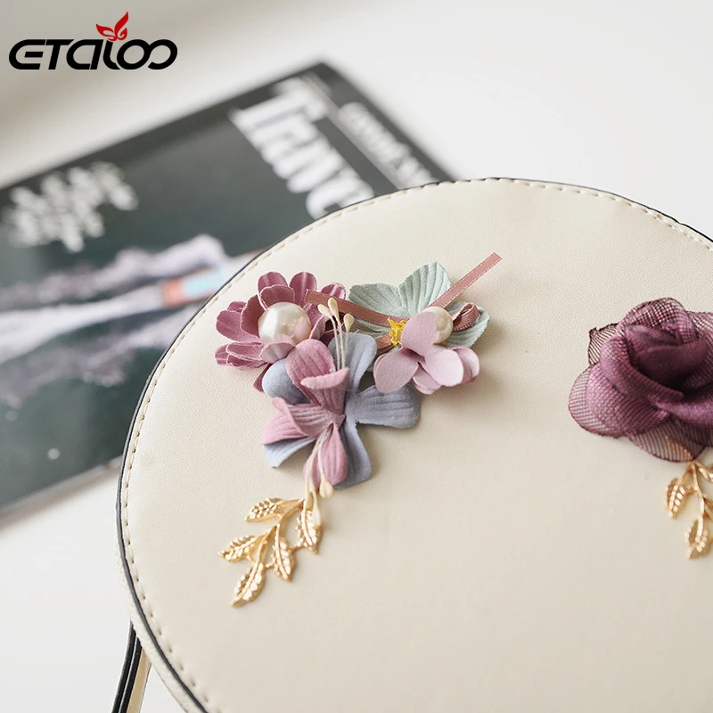 Сумки 2020 новая Цветочная мини сумка Корейская версия тренда круглая через плечо