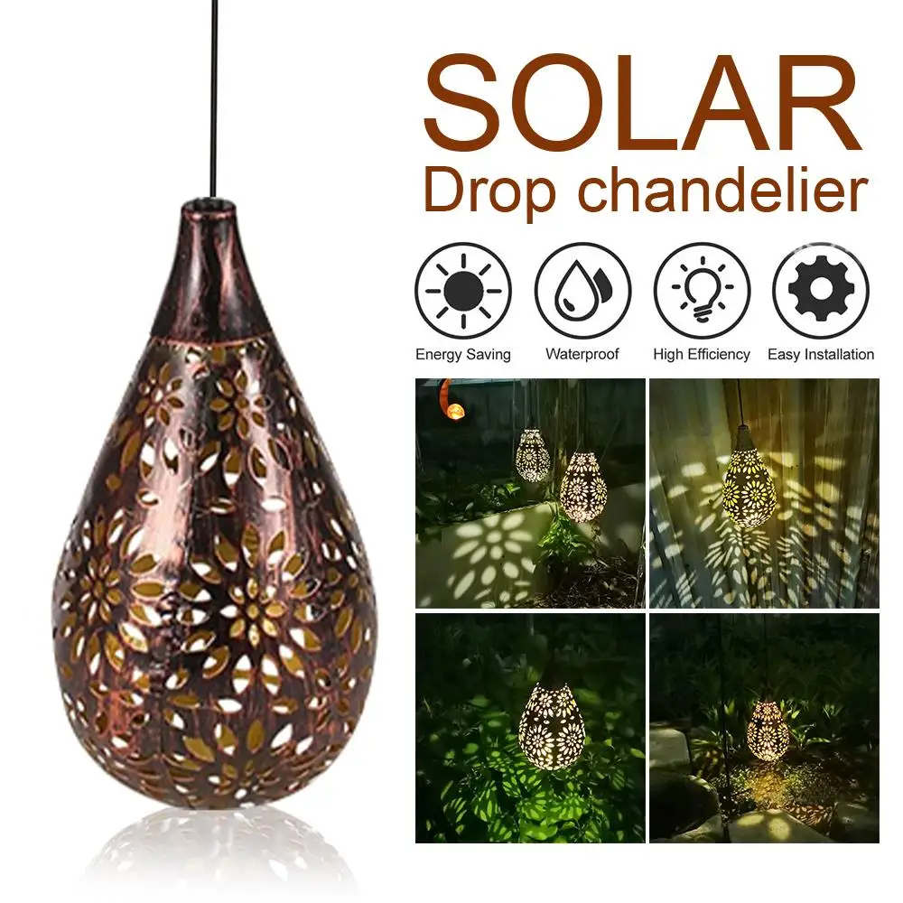 

Solar Power Path Way Walkway Lights Hanging Ornaments Metal Lamp Solar Lantern Light Outdoor Durable Eco-Friendly