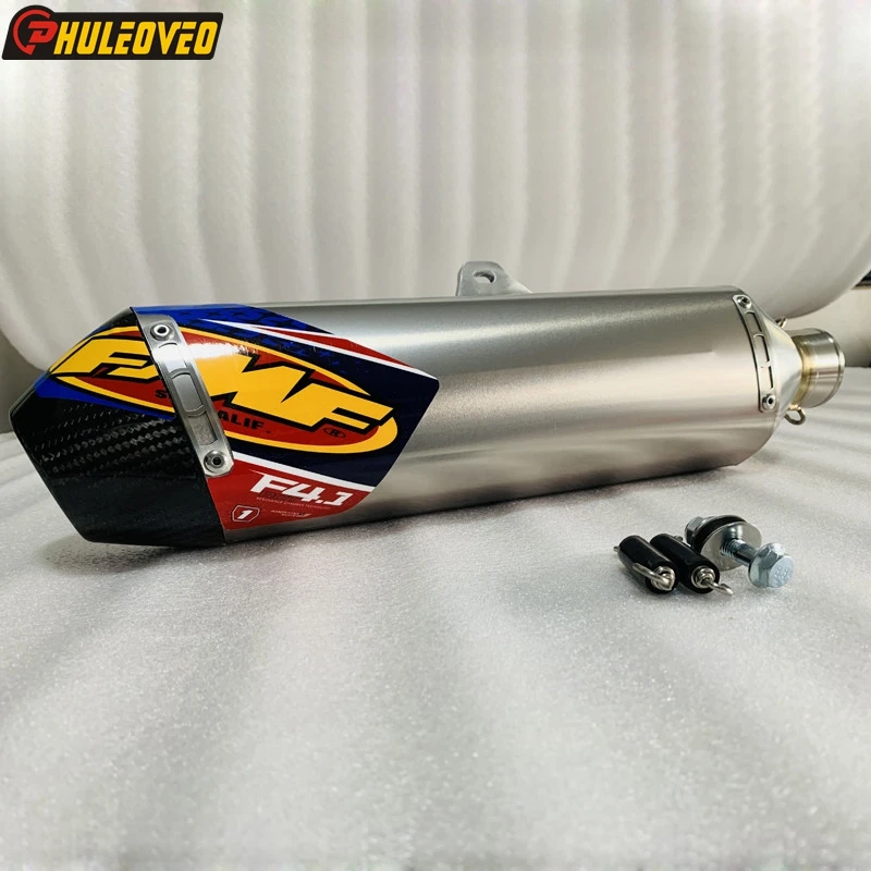 

Customized Titanium Alloy ID:51mm/57mm/61mm/63mm/65mm Universal Motorcycle Exhaust Muffler Escape Demper with Carbon End Tip