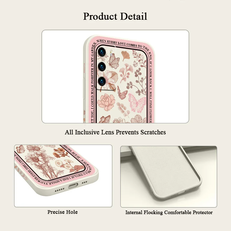 Side Print Flowers Silicone Phone Case For Huawei P40 P50 P30 P20 Pro Lite Mate 40 30 20 Pro Lite Nova 5t Y7A Soft Back Cover