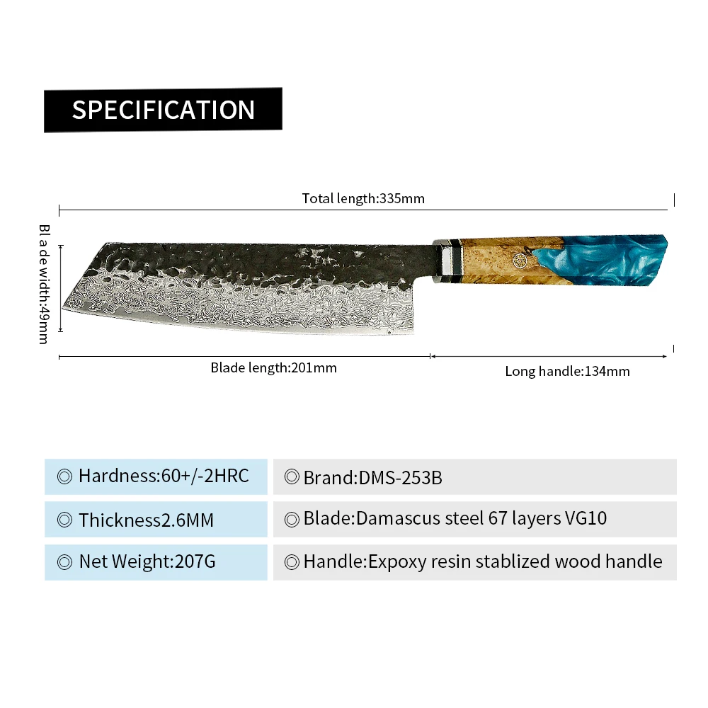 Набор ножей из янтарной кованой стали VG10 многофункциональные инструменты для