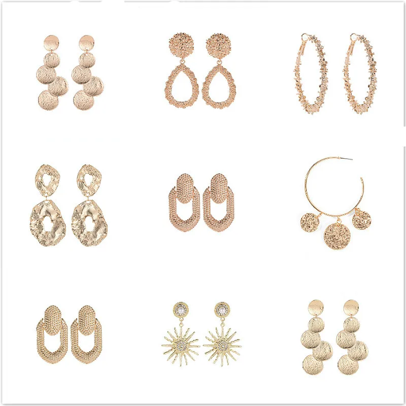 Новинка 2019 1 пара распродажа геометрические висячие серьги новый дизайн модные