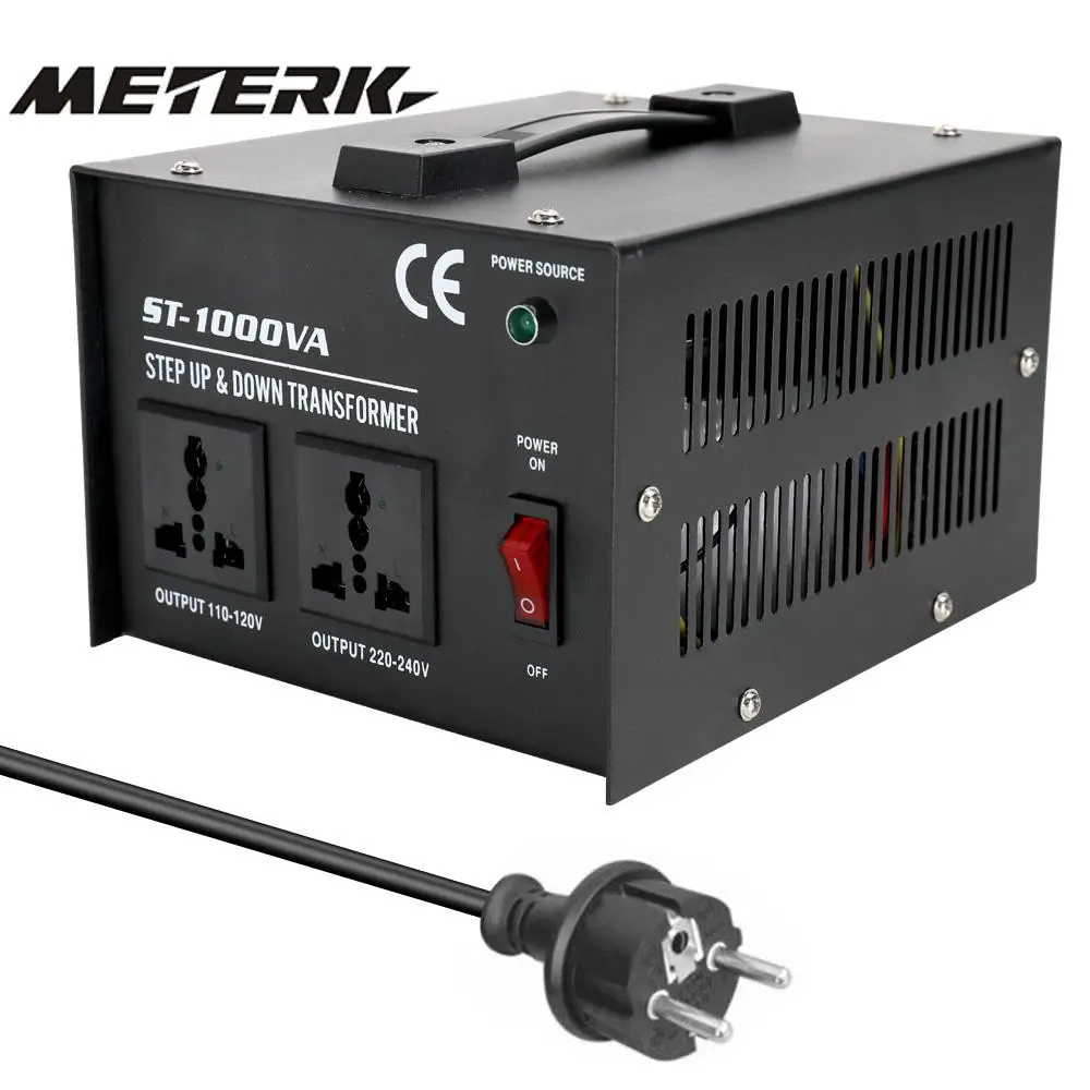 

110 В до 220 В конвертер для домашнего использования Интеллектуальный эффективный понижающий трансформатор ST-1000W преобразователь напряжения ...