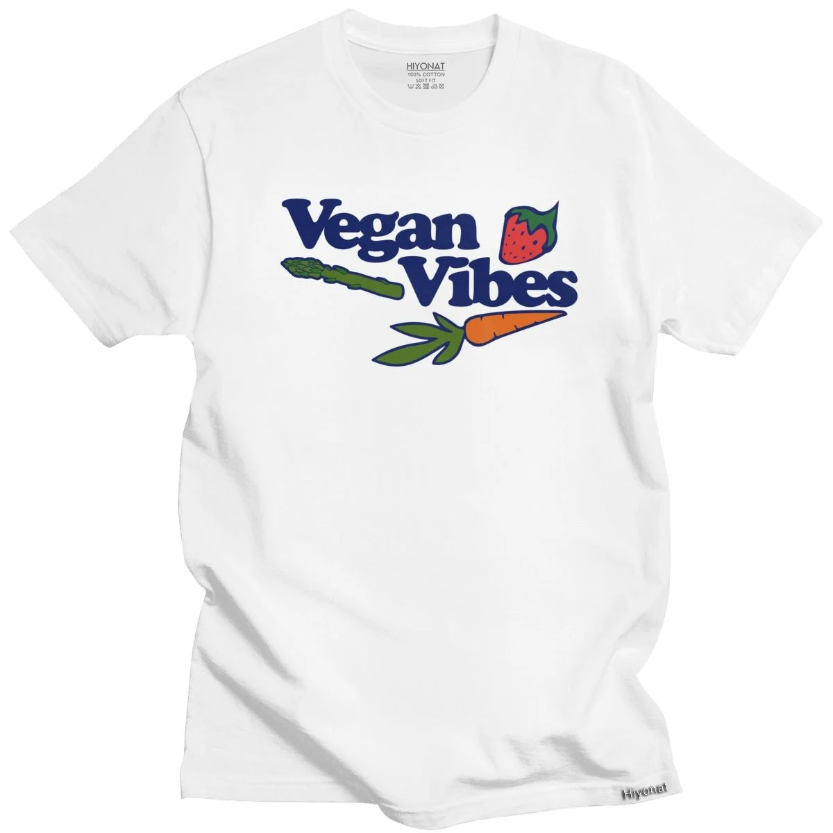 

Round Neck Short Sleeve Graphic T-shirt Vegan T Shirt Men Pre-shrunk Lycra Strawberry Plants Tee Tops Gift Clothing Casual