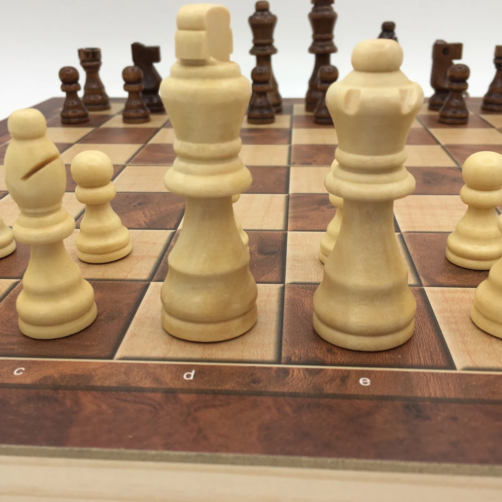 Большие Шахматы шашки и нарды 3 в 1 ШАХМАТЫ Обучающий набор для путешествий на