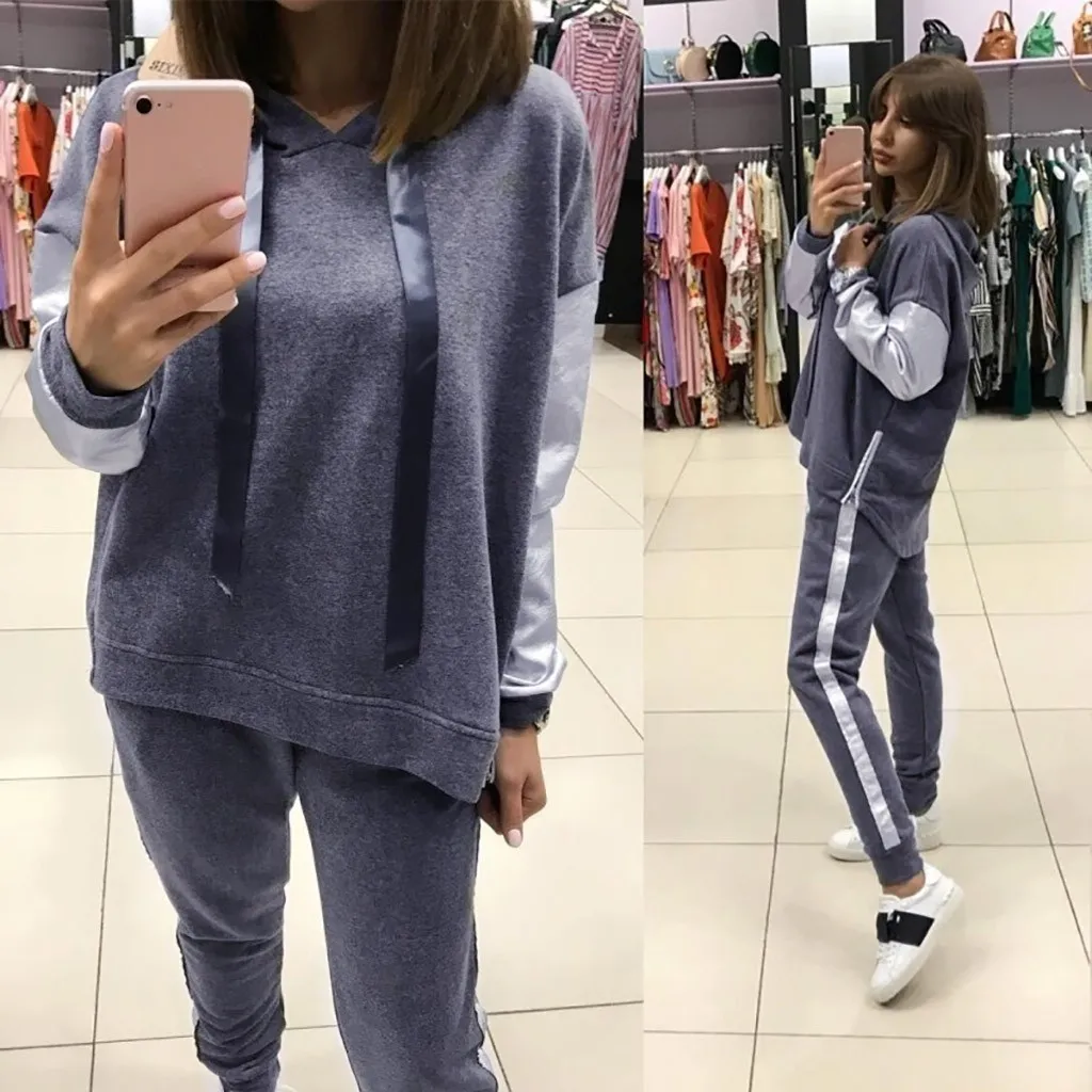 Женские спортивные костюмы спортивный костюм 2 шт./компл. Женский однотонный