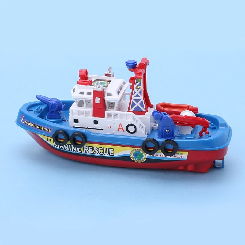 

Fast Speed Music Light Electric Marine Rescue Fire Fighting Boat Toy for Kids R9JD