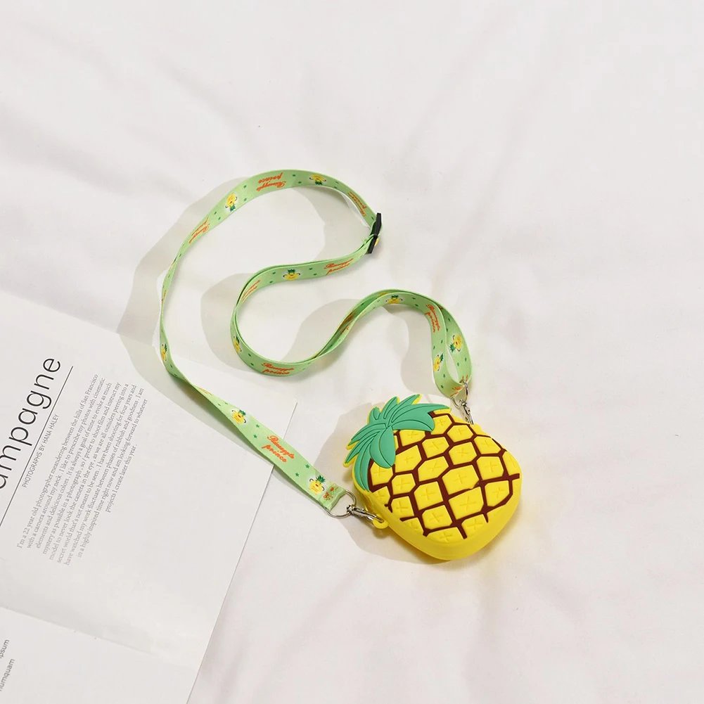 

Silicone Cute Cartoon Fruit Classic Texture Delicate Creative Women Shoulder Handbag Girls Lovely Crossbody Pouch