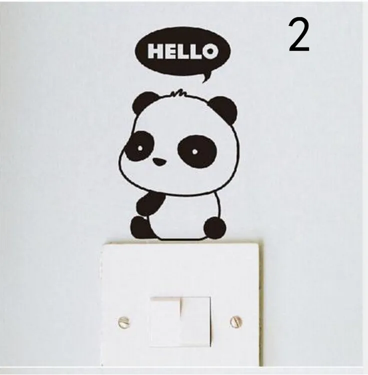 1 шт. DIY Украшение дома забавные милые панды виниловые настенные наклейки