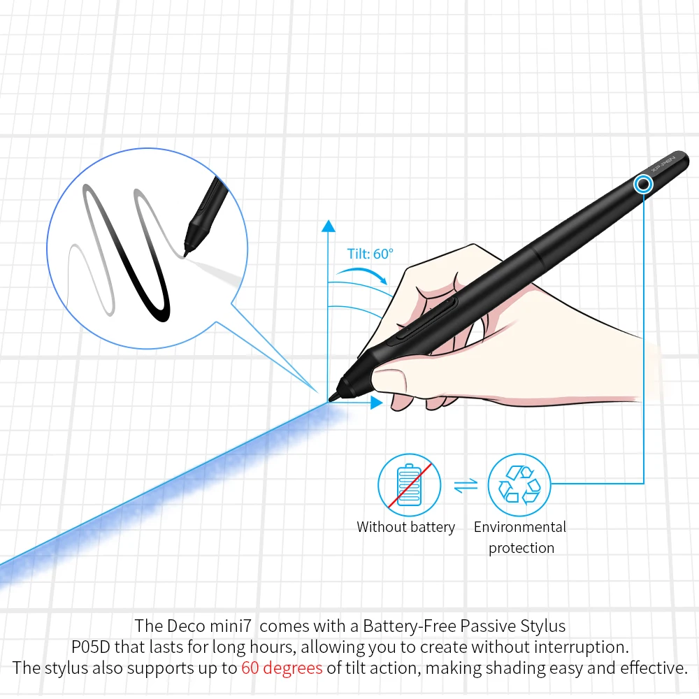 XP-Pen Deco mini7,  7 , 8192