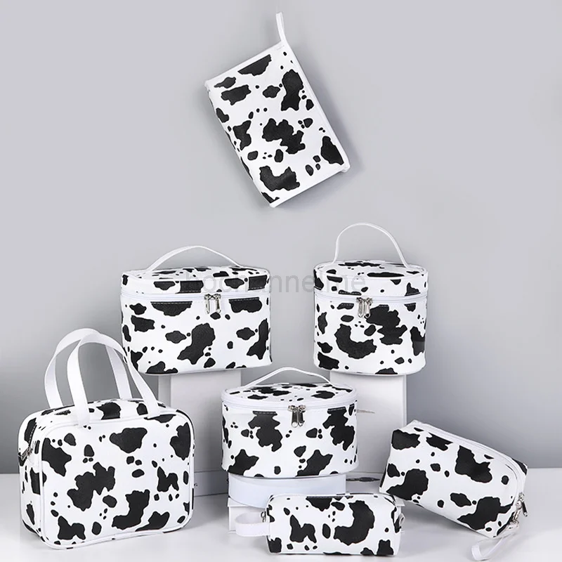 

Portable Cosmetic Bag Handbag Travel Out Cosmetic Storage Bag PU Waterproof Bags