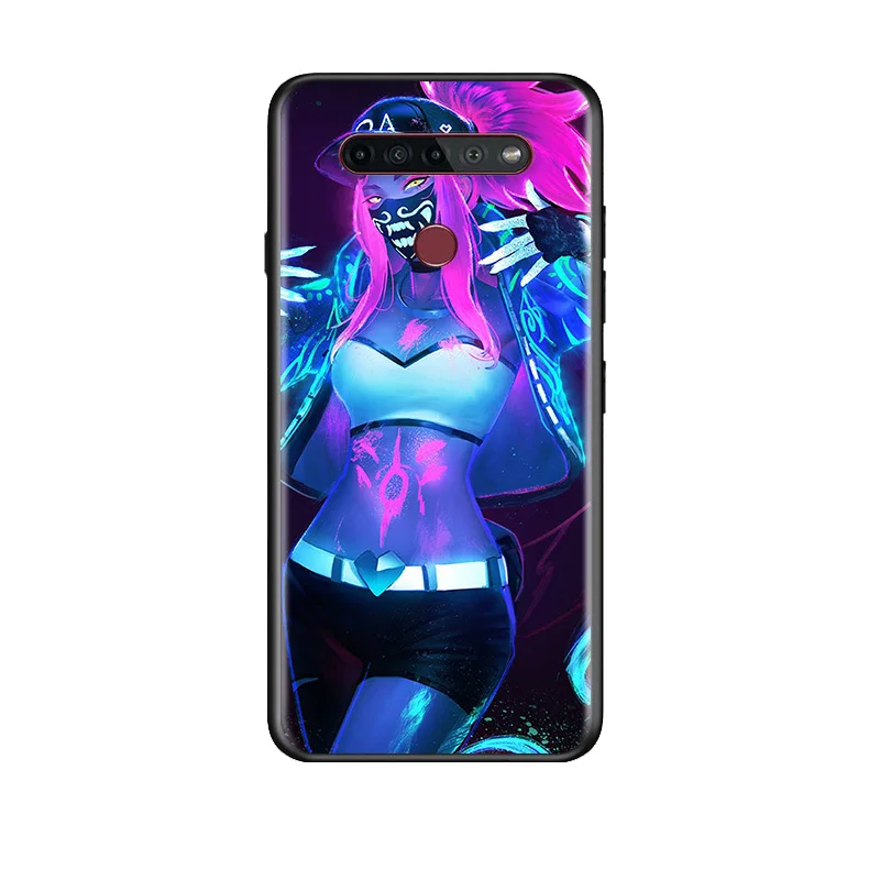 

Cool KDA Akali For LG G8 V30 V35 V40 V50 V60 Q60 K40S K50S K41S K51S K61 K71 K22 ThinQ 5G Phone Case