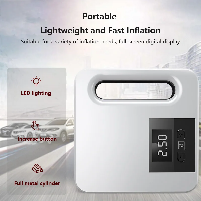Электрический портативный автомобильныйкомпрессор для шин 120V автоматический