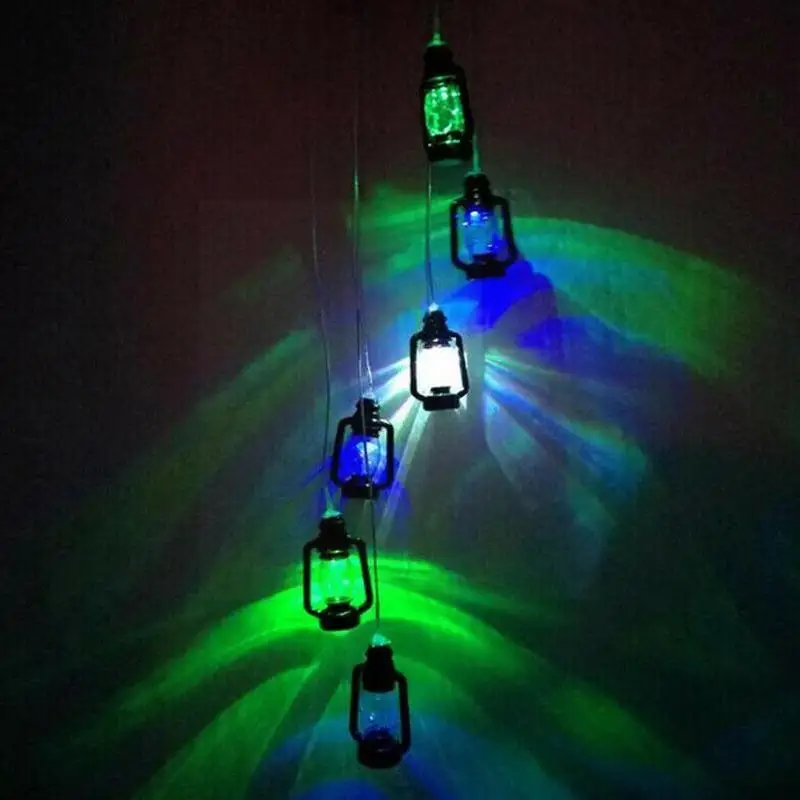 

Kerosene Lamp Led Solar Light Romantic Windbell Lights Color Wind For Patio Lamp Changing String Decor Yard Light Chime Z9T0