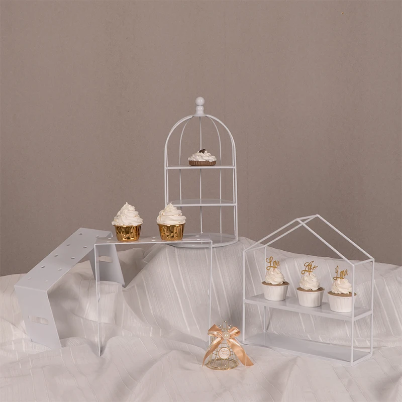 Белые подставки для тортов полный набор кексов пончиков десертов тарелки