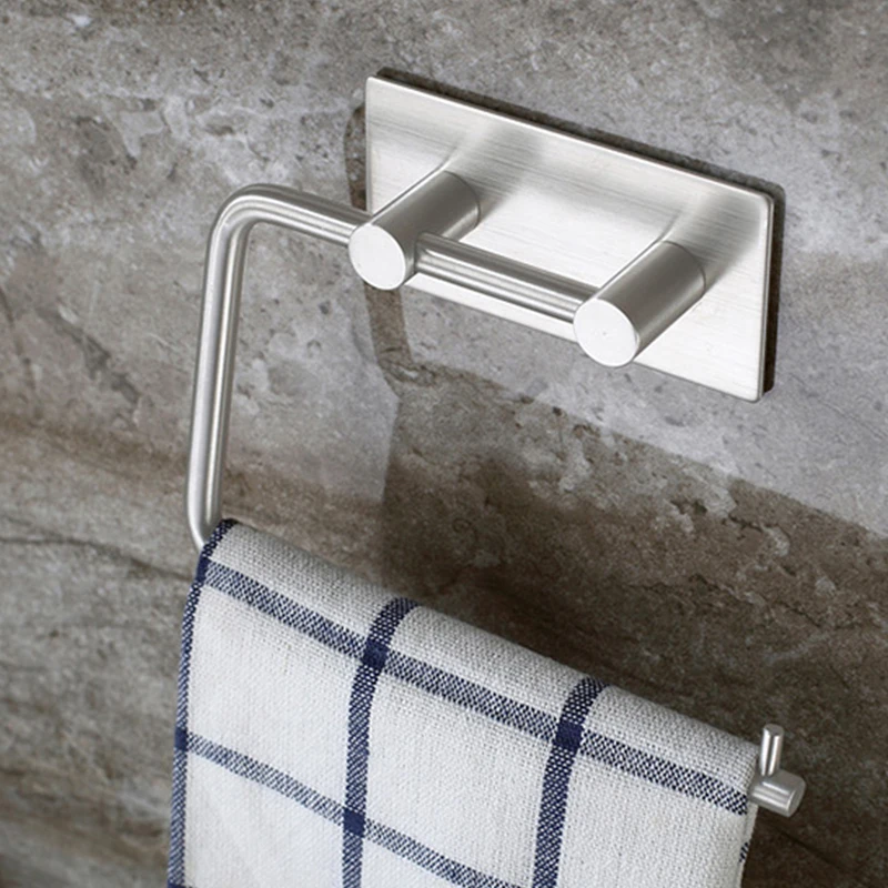 Настенная самоклеящаяся вешалка для полотенец из нержавеющей стали|Держатели