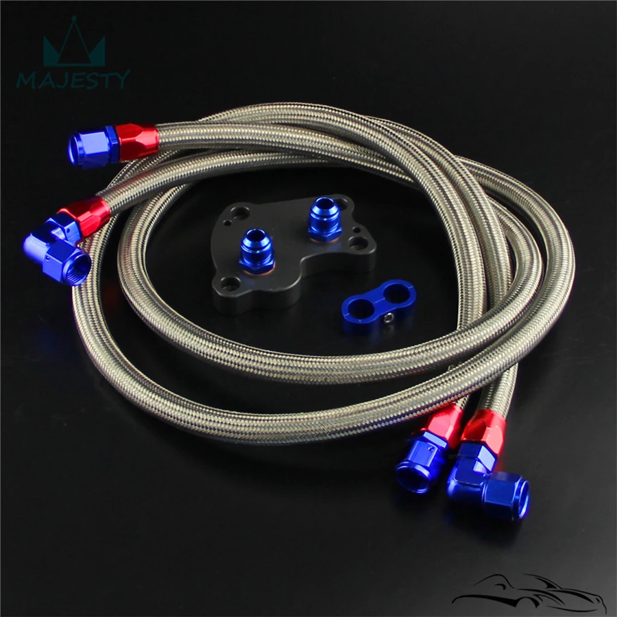 10-рядный масляный кулер с монтажным кронштейном и адаптером комплект шлангов