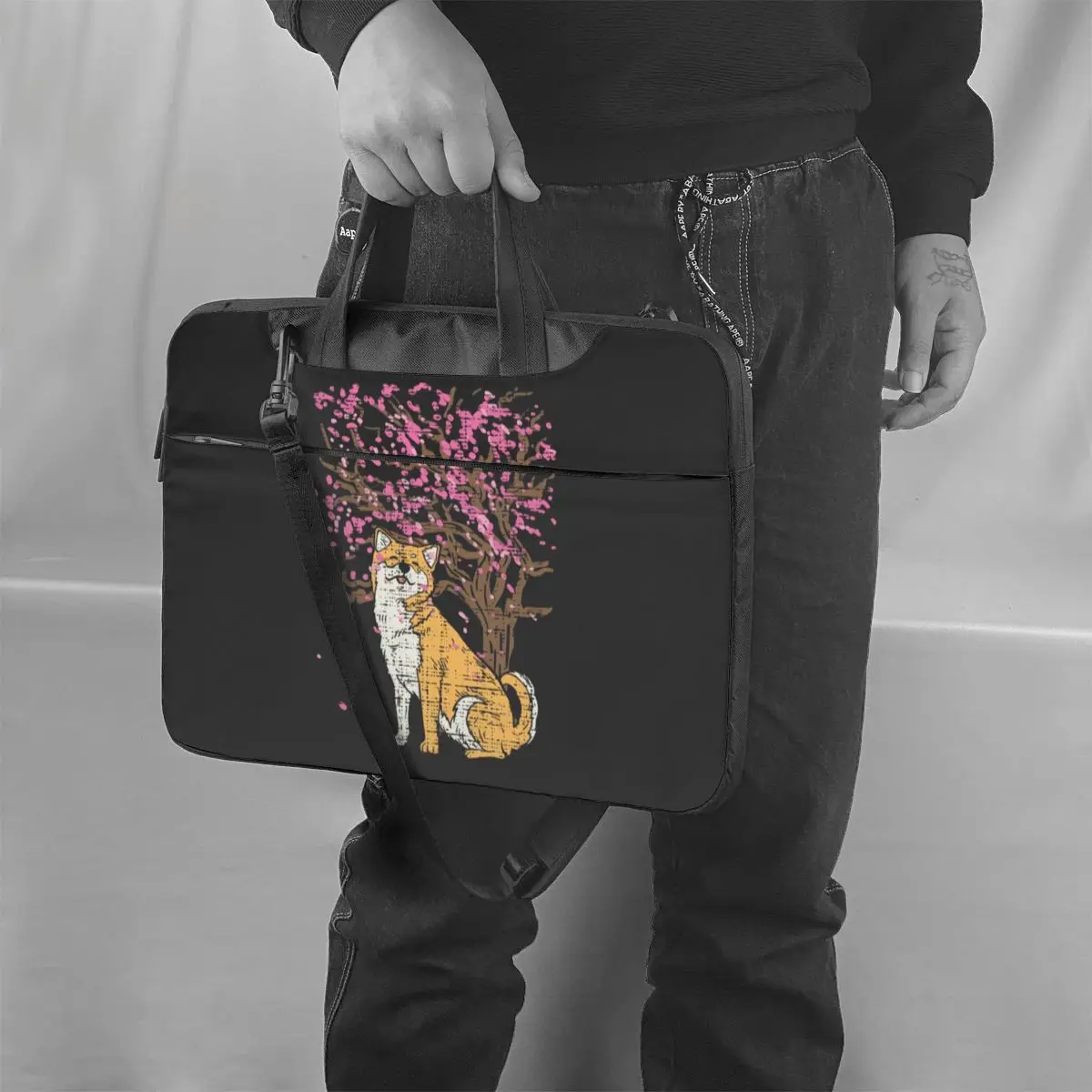

Shiba Inu Laptop Bag Case Carry Cute Computer Bag Business With Handle Laptop Pouch