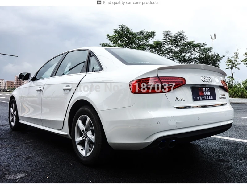 Спойлер для Audi A4 B8 B9 2009 2016 из АБС пластика Неокрашенный искусственный задний