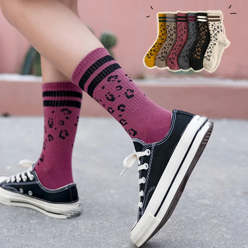 Зимние теплые женские утепленные хлопковые носки японские школьные модные для