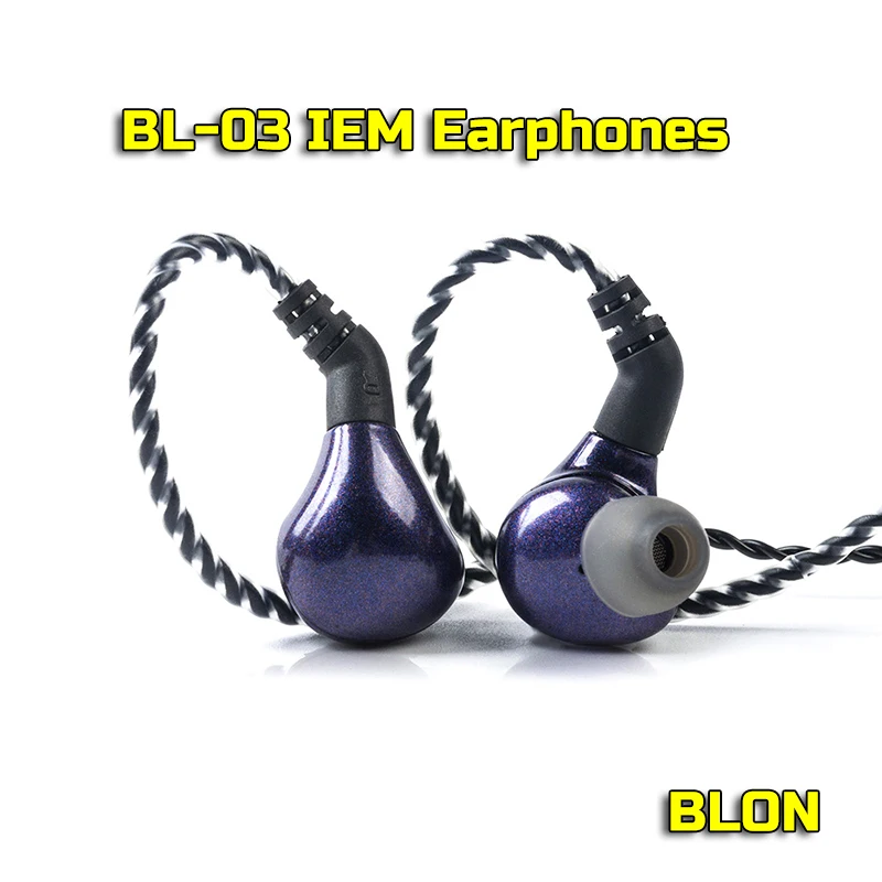 BLON BL 03 HiFi Eearphones 10 мм углеродистая нанотрубка диафрагма DD драйвер 32ohm 3 5 разъем ChiFi