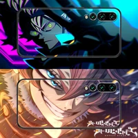 black clover asta anime phone case for huawei honor 6 7 8 9 10 10i 20 a c x lite pro play frosted black tpu hoesjes art back