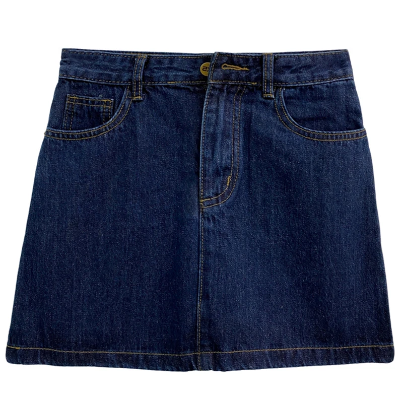 

Fashion Summer Sexy Women Denim Mini Skirt High Waist Korean Skirt Blue Package Hip Jeans Harajuku Plus Size Cotton Y593