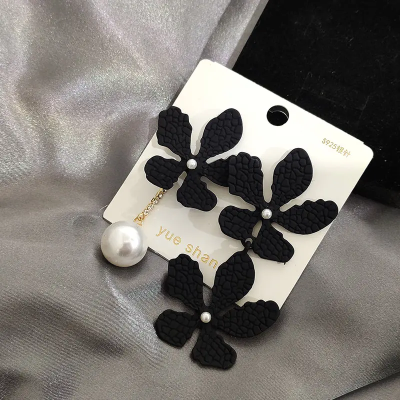 JJFOUCS богемные серьги-капли с бахромой для женщин геометрические черные кристаллы