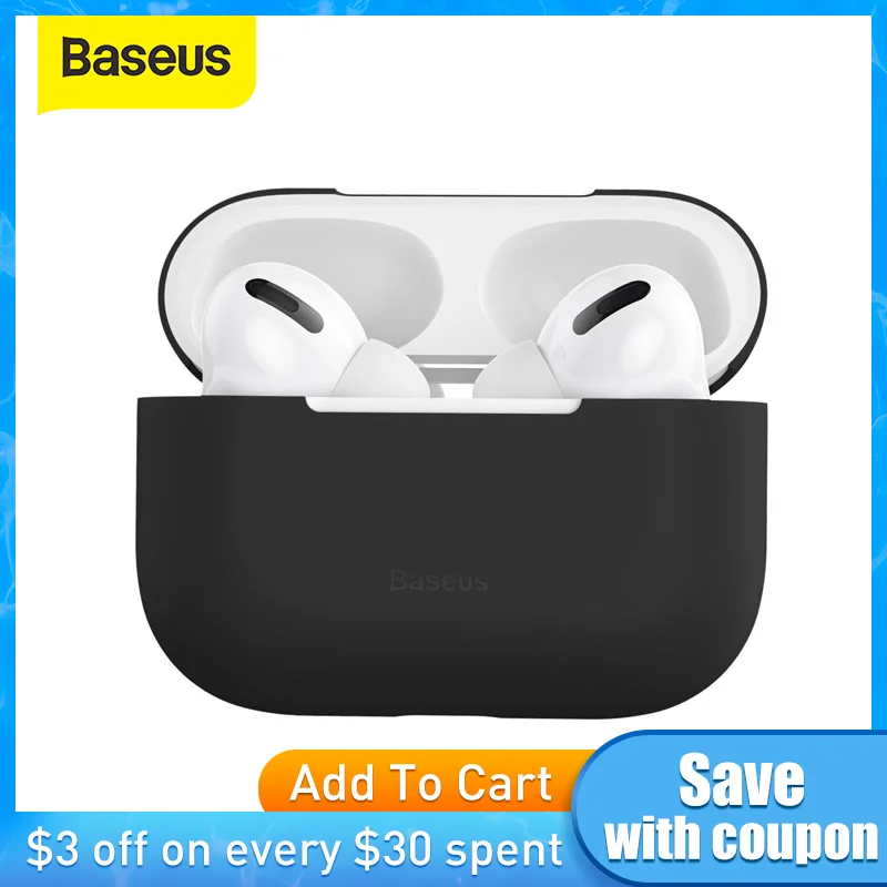 Силиконовый чехол Baseus для беспроводных наушников Airpods Pro Bluetooth Apple pro Air Pod